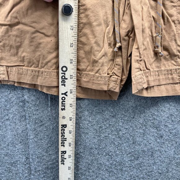 Columbia Shorts Women Medium Brown Cotton Drawstring UPF Outdoor Hiking Wild - Picture 4 of 10